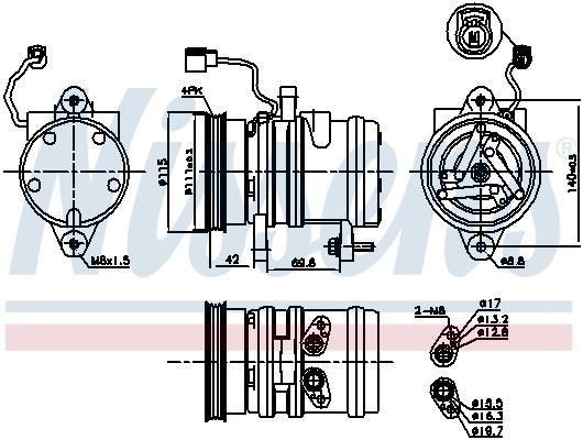 Compressor de climatização NISSENS ref. 89272