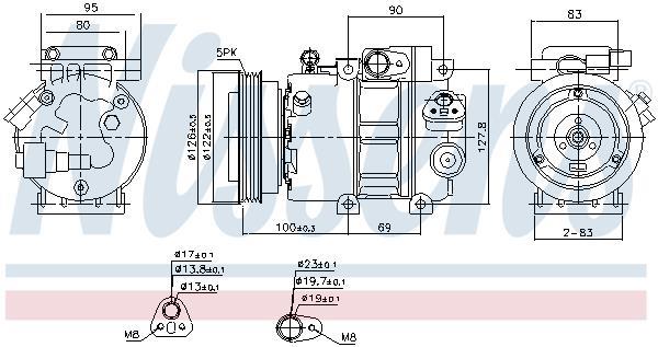 Compresseur, climatisation NISSENS ref. 89292