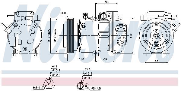 Compresseur, climatisation NISSENS ref. 89298