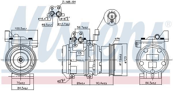 Compressor de climatização NISSENS 89299