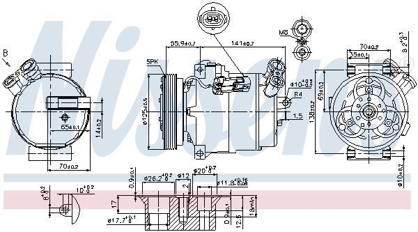 Compresseur, climatisation NISSENS ref. 89308