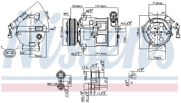 Compressor de climatização NISSENS ref. 89310