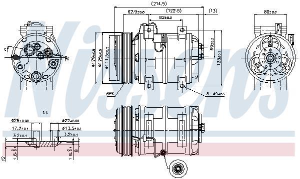 Compressor de climatização NISSENS ref. 89317