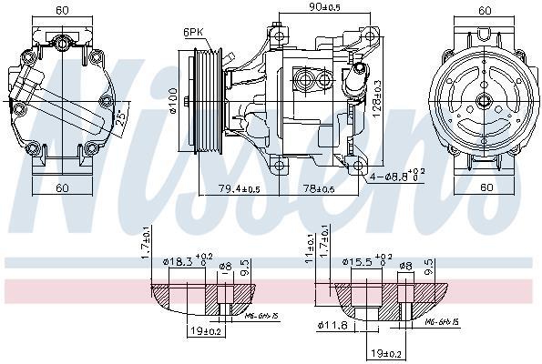 Compresseur, climatisation NISSENS ref. 89324
