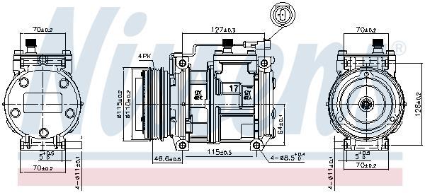 Compresseur, climatisation NISSENS ref. 89329
