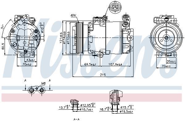 Compresseur, climatisation NISSENS ref. 89333