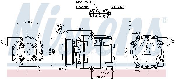 Compresseur, climatisation NISSENS 89358