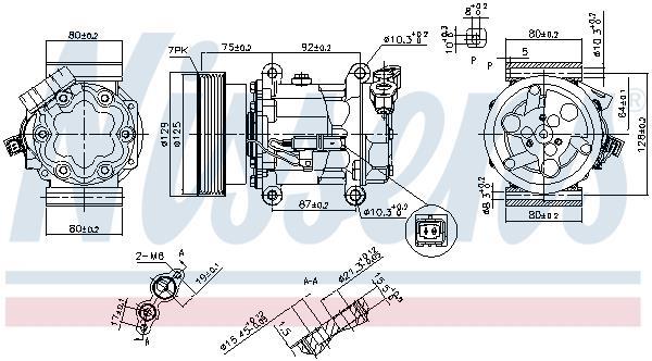 Compresor, aire acondicionado NISSENS ref. 89372