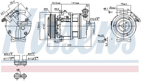 Compresseur, climatisation NISSENS ref. 89397