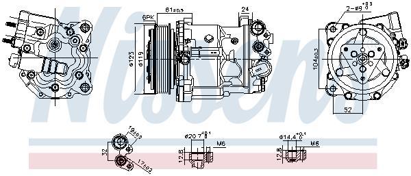Compresseur, climatisation NISSENS ref. 89398