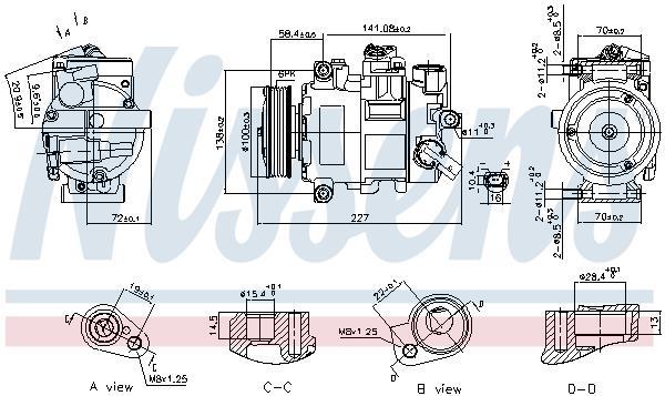Compressor de climatização NISSENS ref. 89415