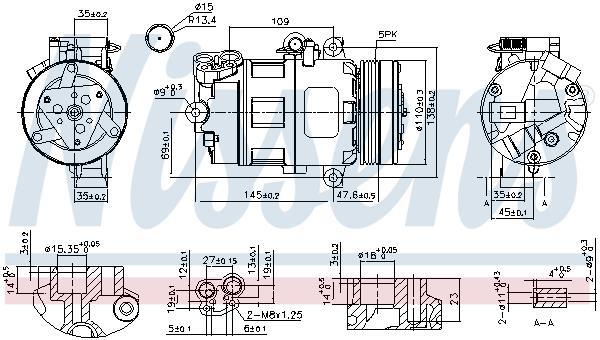Compresseur, climatisation NISSENS 89422
