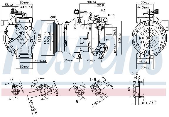 Compresseur, climatisation NISSENS ref. 89443