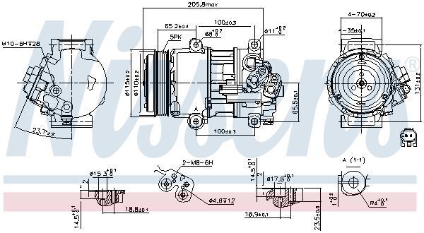 Compressor de climatização NISSENS ref. 89479