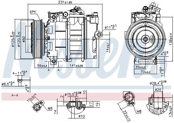 Compressor de climatização NISSENS ref. 89487