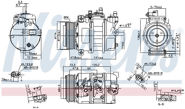 Compressor de climatização NISSENS ref. 89496