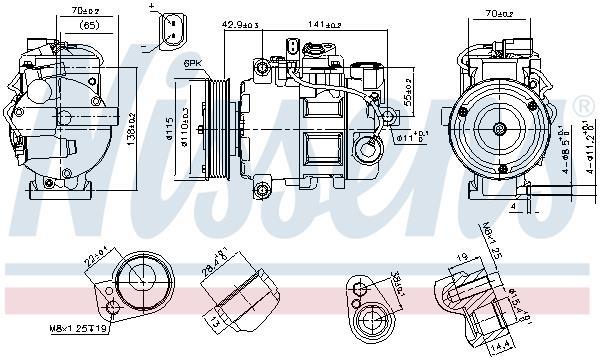 Compresseur, climatisation NISSENS ref. 89513