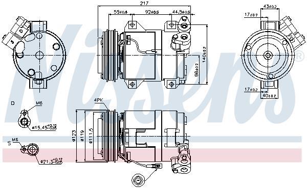 Compresseur, climatisation NISSENS 89519