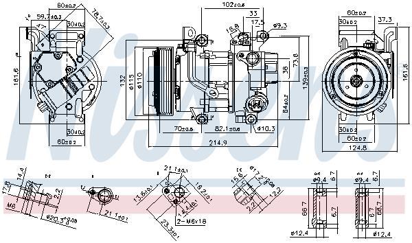 Compresor, aire acondicionado NISSENS 89528
