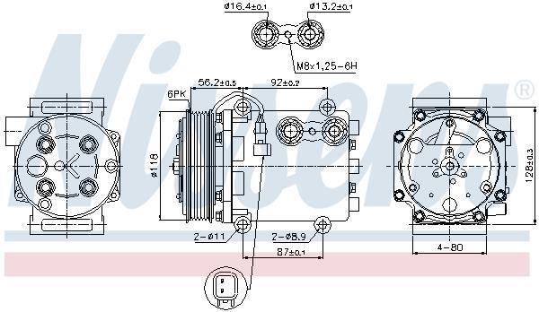 Compresseur, climatisation NISSENS 89551
