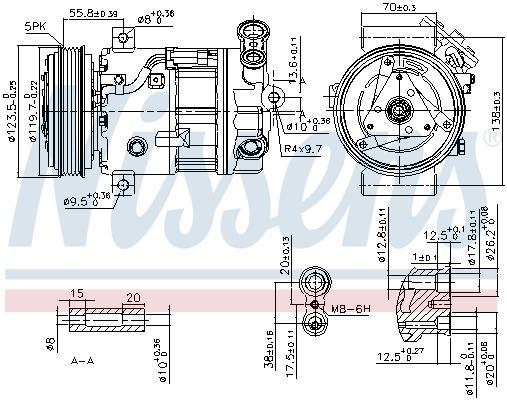 Compressor de climatização NISSENS ref. 89577