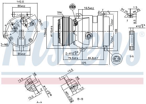 Compresseur, climatisation NISSENS ref. 89587