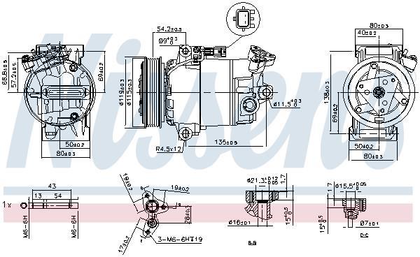Compresseur, climatisation NISSENS 89608