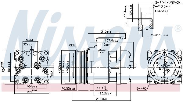 Compresseur, climatisation NISSENS ref. 89857