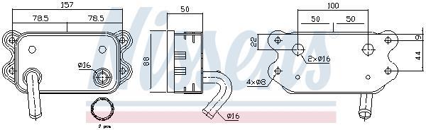 Radiador óleo motor NISSENS ref. 90580