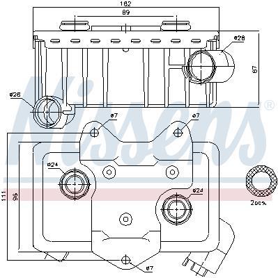 Radiador óleo motor NISSENS ref. 90582