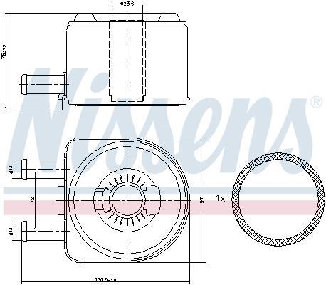 Radiador óleo motor NISSENS ref. 90603