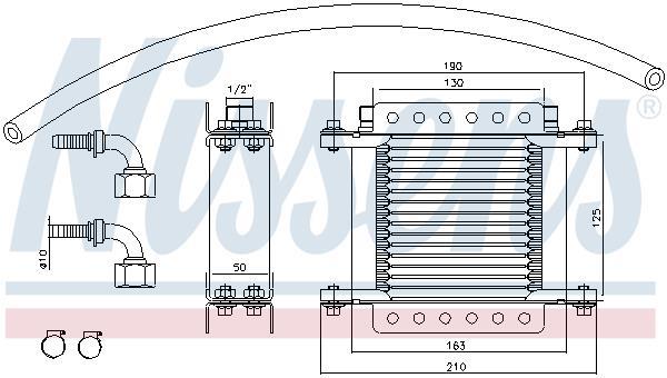 Radiador óleo motor NISSENS ref. 90634