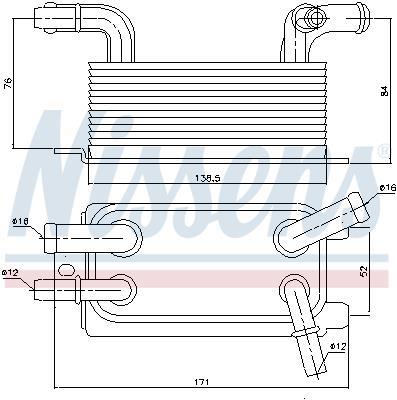 Radiateur d'huile de boîte automatique NISSENS 90642