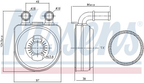 Radiateur d'huile moteur (Refroidisseur d'huile moteur) NISSENS 90650