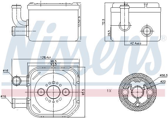Radiador óleo motor NISSENS ref. 90654