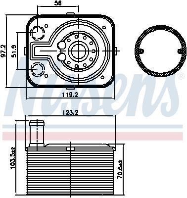 Radiador óleo motor NISSENS ref. 90655