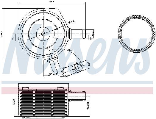 Radiador óleo motor NISSENS ref. 90669