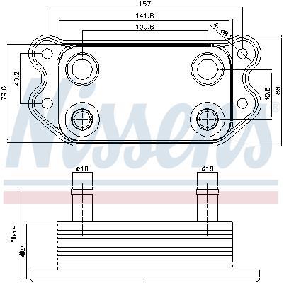 Radiador óleo motor NISSENS ref. 90676