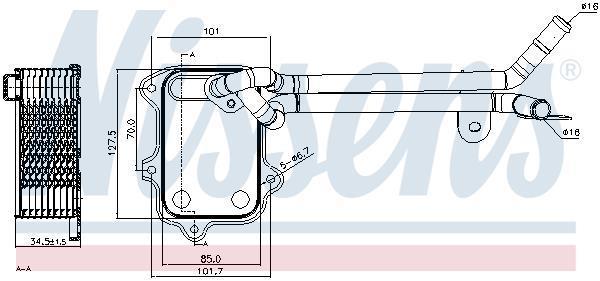 Radiador óleo motor NISSENS ref. 90679