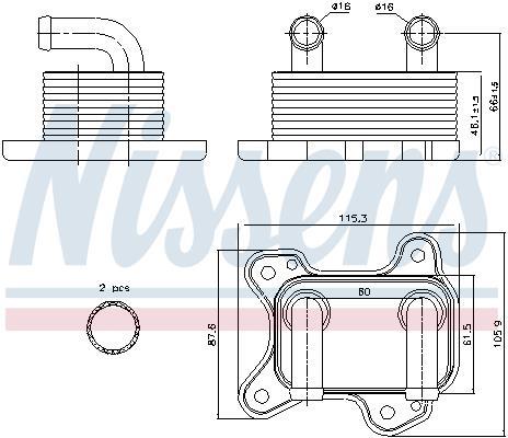 Radiateur d'huile moteur (Refroidisseur d'huile moteur) NISSENS 90682