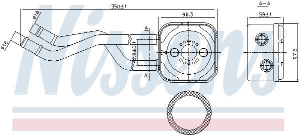 Radiador óleo motor NISSENS ref. 90685
