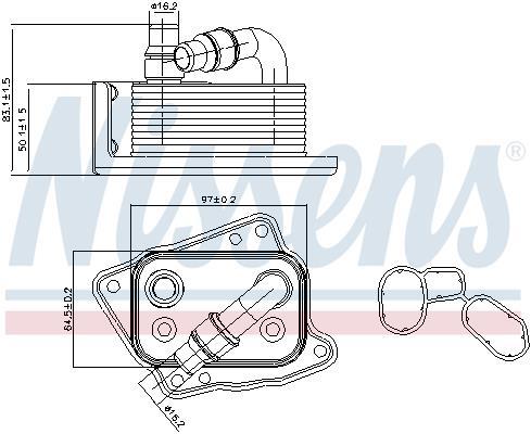Radiador óleo motor NISSENS ref. 90688