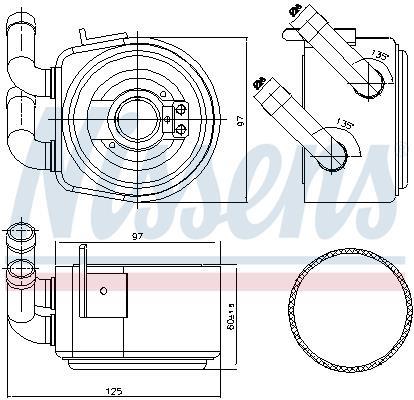 Radiador óleo motor NISSENS ref. 90695