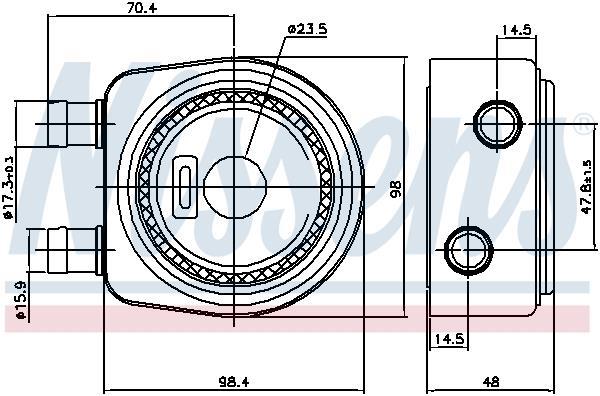 Radiador óleo motor NISSENS ref. 90697