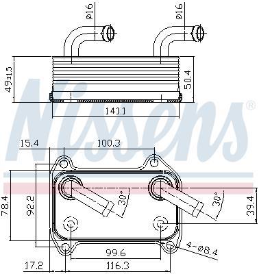 Radiateur d'huile moteur (Refroidisseur d'huile moteur) NISSENS 90707