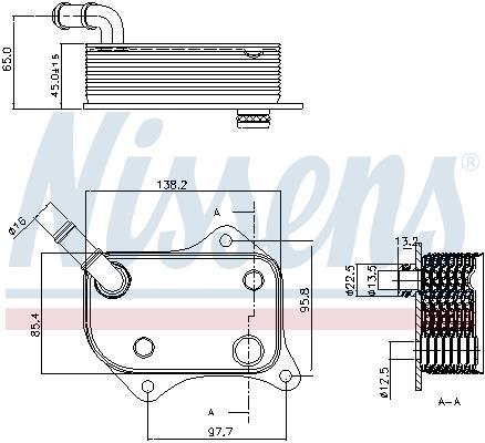Radiateur d'huile moteur (Refroidisseur d'huile moteur) NISSENS 90711