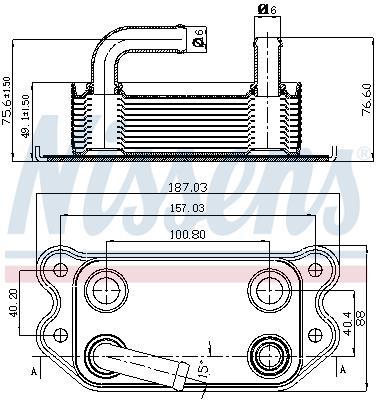 Radiateur d'huile moteur (Refroidisseur d'huile moteur) NISSENS 90714