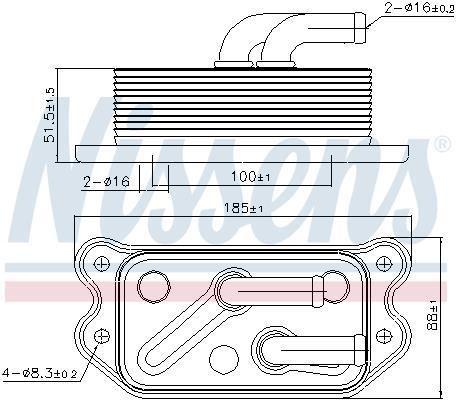 Radiador óleo motor NISSENS ref. 90716