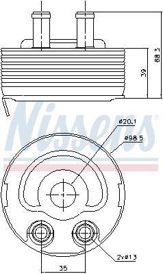Radiador óleo motor NISSENS ref. 90719