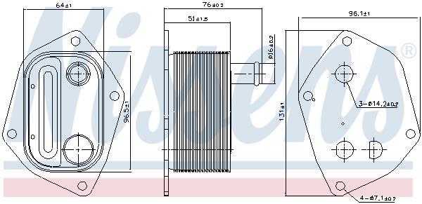 Radiador óleo motor NISSENS ref. 90720